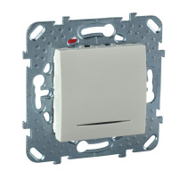 Schneider Electric Unica Бежевый Выключатель 1-клавишный с подсветкой(сх.1)