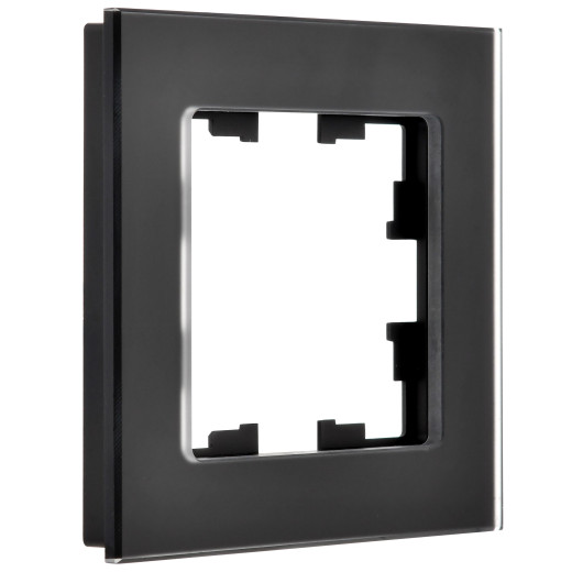 BRITE Рамка 1-мест. РУ-1-2-Бр стекло черн. матовый IEK