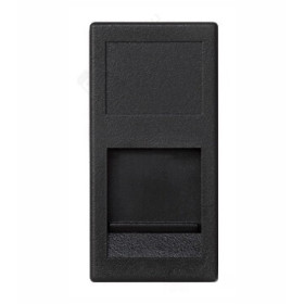 Simon Connect Графит Адаптер на 1 RJ45 CJ545U(FM), CJ546U(FM), шторка, 22,5х45мм