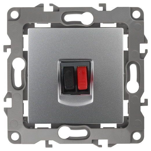 Розетка ЭРА Серия 12 12-3111-03 аудио IP20 алюминий