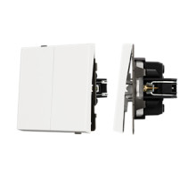 Arlight Механизм выключателя двухклавишный проходной SWT-TENDO-MKP2-SFPL-WH (230V, 10A) (-)