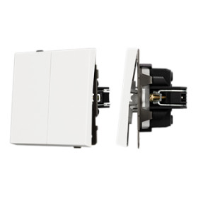 Arlight Механизм выключателя двухклавишный проходной SWT-TENDO-MKP2-SFPL-WH (230V, 10A) (-)