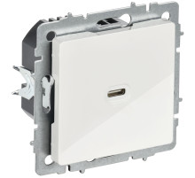 IEK BRITE Роз. USB C 65Вт высокоскор. зар. РЮ12-1-БрБ бел.