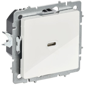 IEK BRITE Роз. USB C 65Вт высокоскор. зар. РЮ12-1-БрБ бел.