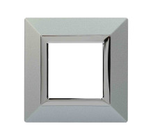 DKC Avanti Рамка из металла, светло-серебристая, 1 пост (2 мод.)