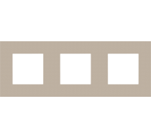 Niko Pure Металл Шампань сталь Рамка на 3 поста