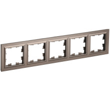 IEK BRITE BASE Темн.бронза Рамка 5-м РУ-5-БрТБ