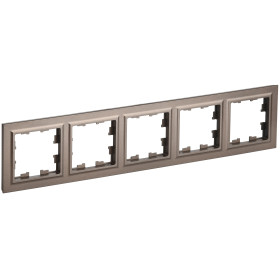 IEK BRITE BASE Темн.бронза Рамка 5-м РУ-5-БрТБ