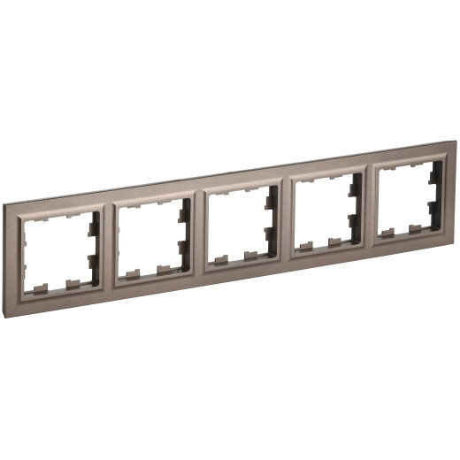 BRITE Рамка 5-мест. РУ-5-БрТБ бр. IEK