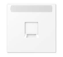 JUNG LS 990 Белый матовый Плата для одного модуля с полем для надписи, фиксация защёлкиванием