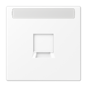 JUNG LS 990 Белый матовый Плата для одного модуля с полем для надписи, фиксация защёлкиванием