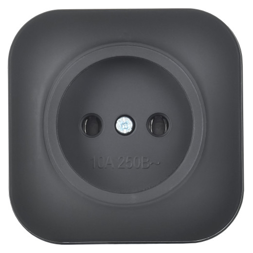 GLORY Роз. без з/к/ш о/у 10А РС20-2-ХЧм черн. м. IEK