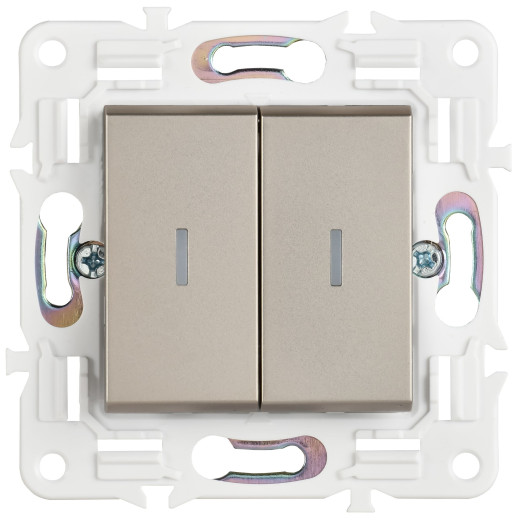 SKANDY Выключ. 2-кл. прох. с инд. 10А SK-V10Sh шамп. IEK