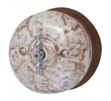 BIRONI Фаберже Керамика Мрамор золото Выключатель проходной 2-кл