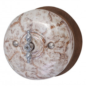 BIRONI Фаберже Керамика Мрамор золото Выключатель проходной 2-кл