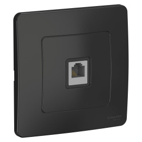 Systeme Electric Blanca внутр Антрацит Розетка ТЛФ RJ11