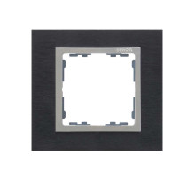 Simon 82 Nature Сталь матовая чёрная/Алюминий/Металл Рамка 1-ая