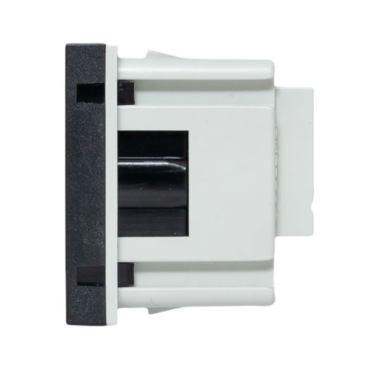 Розетка 45x45 с зазем., с защ. шторками, 90 градусов, черная, матовая EKF