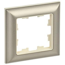 IEK BRITE DECOR Шампань/беж 3D-форма Рамка 1-м РУ-1-Бр