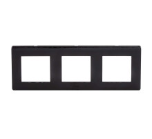 DKC Brava Рамка на 2+2+2 модуля (трехместная), черная