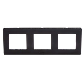 DKC Brava Рамка на 2+2+2 модуля (трехместная), черная