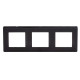 Рамка на 2+2+2 модуля (трехместная), черная