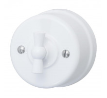 BIRONI Лизетта Пластик Белый Выключатель 1-кл