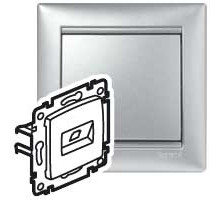 Legrand Valena Алюминий Розетка комп(RJ45) 1-ая 6 кат UTP.