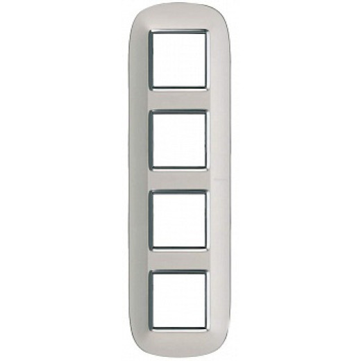 Axolute декоративные накладки в форме эллипса, глянцевые, цвет светлый титан, на 2+2+2+2 модуля