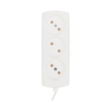 PROconnect Удлинитель STANDARD 3 гнезда, 5 м, 2х0.75 мм², б/з, белый