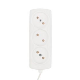 PROconnect Удлинитель STANDARD 3 гнезда, 5 м, 2х0.75 мм², б/з, белый