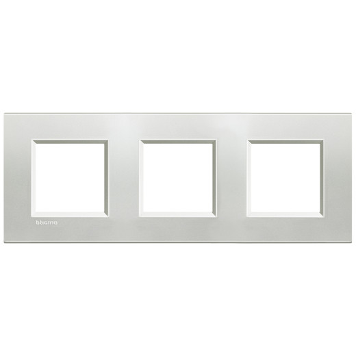 Livinglight Рамка прямоугольная, 3 поста, цвет Серебро