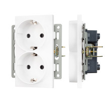 Механизм электрической розетки SCT-MEUD-PL-WH (250V, 16A) (Arlight, -)