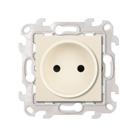Simon 24 Слоновая кость Розетка 2К с защитными шторками