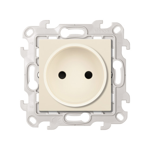 Розетка 2К с защитными шторками, сл.кость