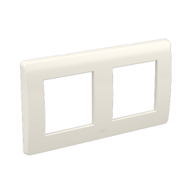 DKC Brava Рамка на 2+2 модуля (двухместная), белая, RAL9010