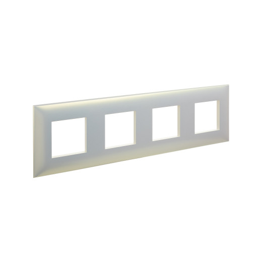 Рамка 4 поста (8 мод.), Avanti, белый жемчуг