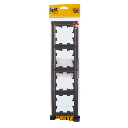 BRITE Рамка 4-мест. РУ-4-БрТБ бр. IEK