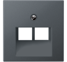JUNG A 500 Антрацит Накладка 2-ой наклонной ТЛФ/комп розетки
