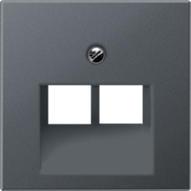 JUNG A 500 Антрацит Накладка 2-ой наклонной ТЛФ/комп розетки