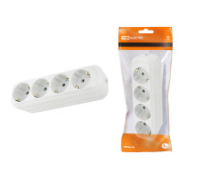 TDM Колодка розеточная 4 гнезда 2П+3 16А 250В белая