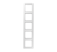 JUNG Рамка 5-кратная с полем для надписи для горизонтальной и вертикальной установки белая