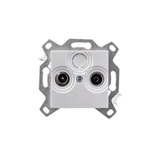 Розетка TV-R ABB Levit проходная 7дБ жемчуг