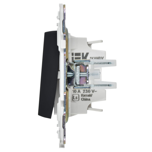 SKANDY Выключ. 1-кл. прох. 10А SK-V02Bl черн. IEK