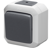 ABB Variant+ Серый Переключатель кнопочный одноклавишный, IP54