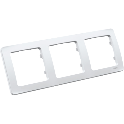 Р403 Рамка трёхместная, скрытой установки, цвет белый