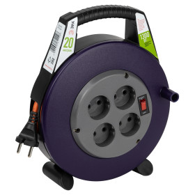 ЭРА Удлинитель силовой BPx-4-2x0,75-20m в закрытом корпусе без заземления с выключателем 4 розетки 20м ПВС 2x0,75мм2 6А