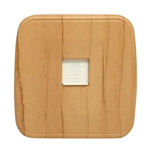 Розетка Phone 1-местная ОП Минск светлое дерево EKF