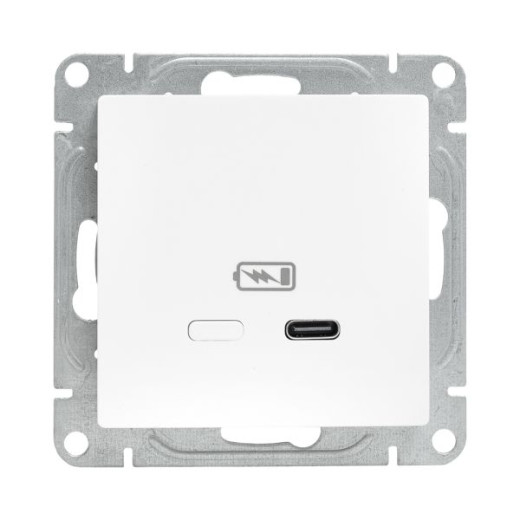 Механизм розетки USB-С, быстрая, белый Эпика EKF
