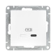Механизм розетки USB-С, быстрая, белый Эпика EKF